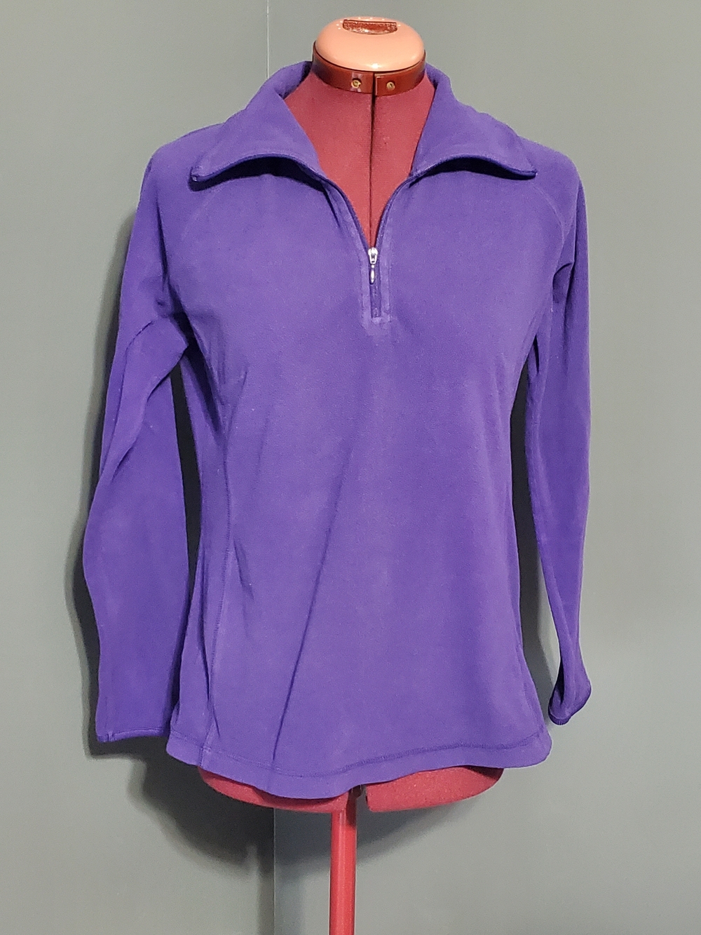 Columbia Purple Quarter-Zip Fleece Pullover Women's Size M